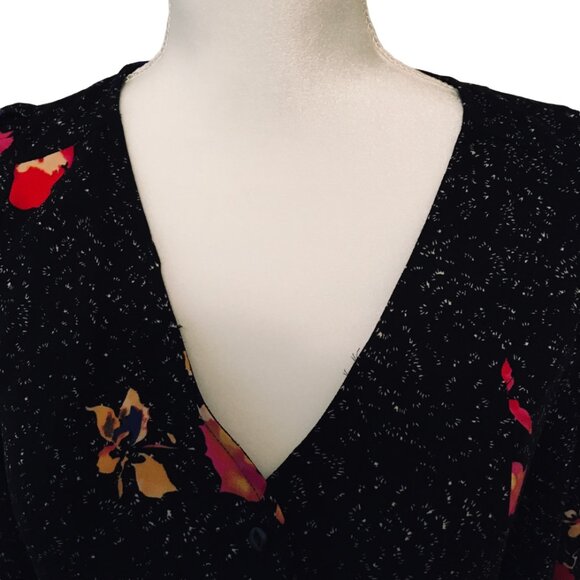 Cardigan V-neck Sleeves Stars Floral Buttons Women's Size XS Nordstrom’s - Picture 2 of 16